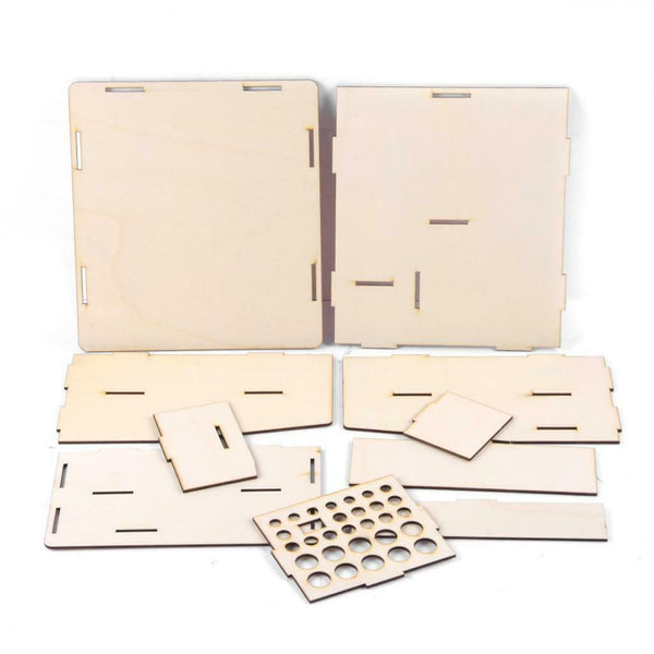 DIY Paint Ink Bottles Airbrush Brush Tools Stand Rack Wooden Organizer Holder