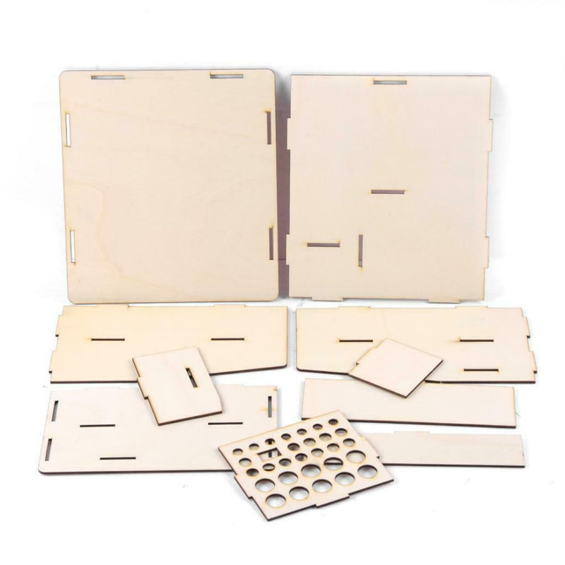 DIY Paint Ink Bottles Airbrush Brush Tools Stand Rack Wooden Organizer Holder