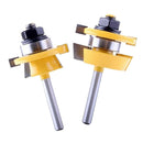 2 Pieces Tongue And Groove Router Bit 1/2" Stock 1/4'' Shank
