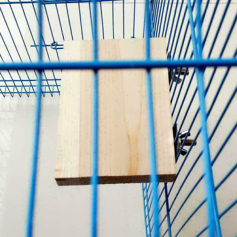 Pet Bird Parrot-Chew Toys Wood Hanging Swing-Cages Parakeet Stand Platform D1J4