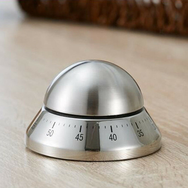 2 Pcs 60 Minutes Kitchen Timer Cooking Bell Counter Alarmer,Stainless Steel