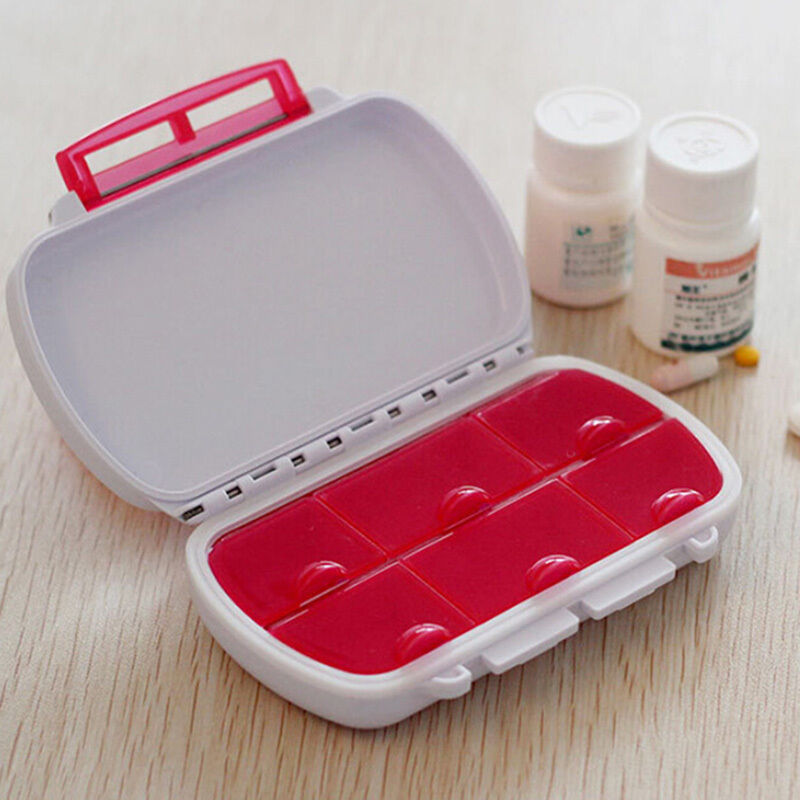 6 Day Holder Weekly Medicine Storage Organizer Case Container Tablet Pill  gN