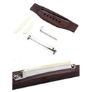 Rosewood Guitar Bridge Adjustable Shaft Saddle Nut Set For Folk Acoustic Guitar