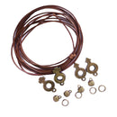 1 Set Jewelry Pendant Beads Cord Charms for DIY 4pcs Couple Lover Bracelet