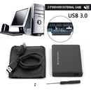 2.5" USB3.0 SDD HD Box HDD Hard Drive External Enclosure Brushed Metal Case