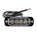 Blue 4LED 4W Car Truck Emergency Beacon Warning Hazard Flash Strobe Light 12-24V