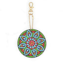 4X DIY Key Chains Mandala Art Photo Tibet Crystal Charm Pendant Necklac CGF