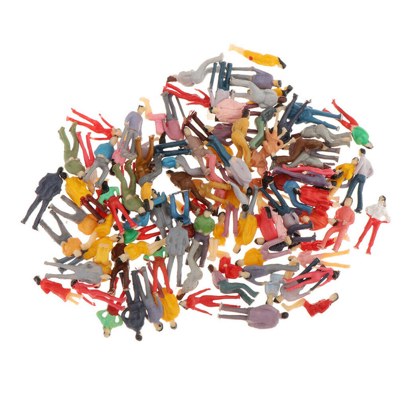 200x Mixed Tiny People Figures Train Railroad Street Scene