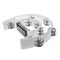 New Singer Tambourine Percussion Drum Grip Handle-32 Jingles Half Moon - Wh