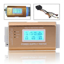 Digital LCD PC 20/24 Pin 4 PSU ATX BTX ITX SATA HDD Power Supply Tester Gol