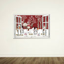 1PC Snowman Wall Stickers Fashion Santa Claus Window Room Sofa DecorationSEAU