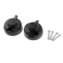 2pcs Black Round Flush Deck Mounting Base for Kayak Boat Fishing Rod Holder