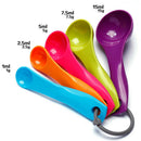 5 Colorful Measuring Baking Spoons Cups Kitchen Tools Teaspoons Utensil 1Set 3C