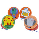 Cartoon Castanets Kids Child Baby Wooden Castanet Clapper Handle Musical  3C