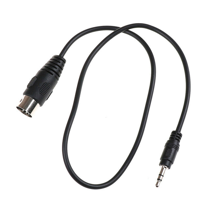 1x DIN 5 Pin Din MIDI Male Plug To 3.5mm Male Stereo Jack Audio Cable 50cm0.5mTO