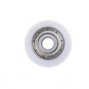1 Nylon Plastic Carbon Steel Pulley Wheels Roller Groove Ball Bearing White M&O