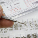 500pcs Tiny Screws Nuts + Screwdriver Watch Electronics Eyeglasses Screws
