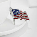 Fashion American USA Flag Rhinestones Crystal Brooch Pin Elegant Jewelry Gift j7