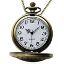 Purple flower four sly heads retro pocket watch T4S5