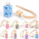 Floral Art Printed Hanging Car Air Freshener  Diffuser Fragrance Bottle O8W LJ