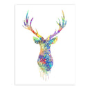 50x70cm Elk Printed Canvas Poster Modern Nordic Art Home Decor Unframed