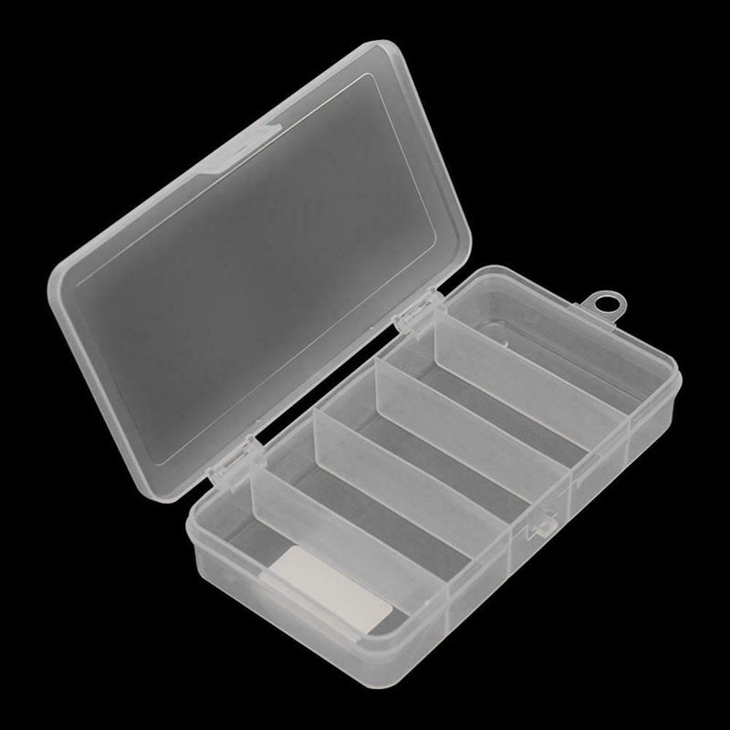 5 Compartments Large Size Fishing Tackle Box Storage Bait Lure Container