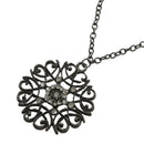 5X(Fashion Women's Hollow Flower Shinning Rhinestone Long Sweater Chain Ne R4X5)