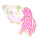 10Pcs/Lot Enamel Alloy Mermaid Charms Metal Pendants DIY Jewelry Findings Cra OZ