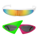 2pcs Unisex Sunglasses Party Glasses Photo Props Futuristic Narrow