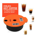 Reusable PP Coffee Capsule Pods with Slicone Lid for Bosch Tassimo 60ml