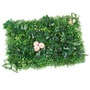 Artificial Grass Flower Mat Foliage Plants Panel Plastic Greenery Ornament F