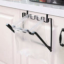 Wrought Iron Cabinet Door Clip Hanging Garbage Bag Rack Collapsible Garbage