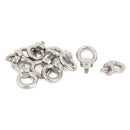 M6 x 11mm Metric Thread Machinery Shoulder Lifting Eye Bolt 10Pcs