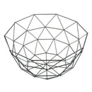 Metal Food Serving Bowl Fruit Basket Bread Basket Deep Bowl 3-6kg Black-L