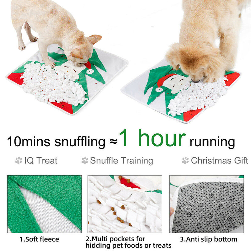 Pet Supplies Dog Training Santa Claus Sniffing Mat Christmas Toys Nose Pad