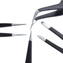 4x tweezers pointed tweezers metal tweezers anatomically ESD 12-15