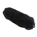 12mm Black Cotton Flat Cord Drawstrings String Sweater Hat Pants Belt Decor