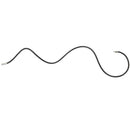 3mm cord in rubber black necklace with clasp in steel stainless - 16 inch G7M2