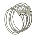 Wire Rope Keyring with Twist Lock (10 Pieces) P1N1