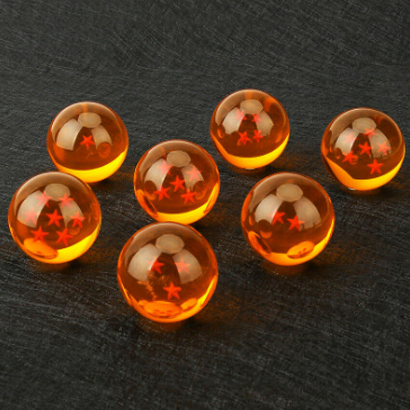 1 set of 7 Stars Crystal Balls 3.5CM Dragon Ball Z New Box 7Pcs Complete Orange