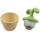 Mini Plastic Green Leaf Shaped Grip Relaxing Body Foot Roller Ball Massager