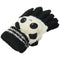 Women Winter Sweet Panda Design Touchscreen Gloves Black White