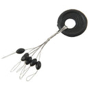 600 Pcs 100 Groups / Set Black Rubber Stopper Oval Bean Space Fishing