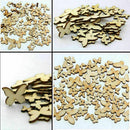 50pc Wooden Mini Mixed Wood Butterfiy Decor Craft Card Scrapbooking Making