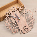 Creative Tree Shaped Wooden Wall Clock House Living Room Decoration