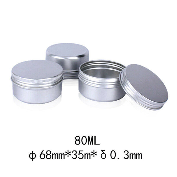 12 Pack 80Ml Tins Containers Tea Aluminum Box Round Metal Lip Balm Balm Sto L4N6