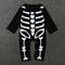 One Piece Skeleton Halloween Costume Bodysuit Baby Boys Girls Play Romper 80