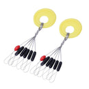 700 Pcs/100 Groups Fishing Bobber Stopper 7 In 1 Black Rubber Oval Float Sp C7W1