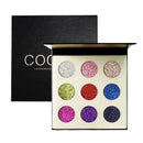Cocute 9 Colors Glitter Eyeshadow Palette Shimmer Rainbow Eye Shadow Cosmet