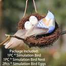 Bird Nest Set Easter Simulation Rattan Big Round Garden Props Window Display